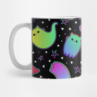 Ghost cats Halloween pattern Mug